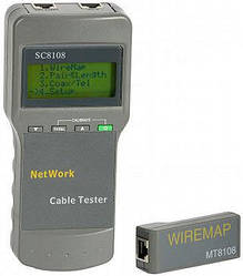 Тестер мережі rj45 SC8108 з пошуком обриву кабелю