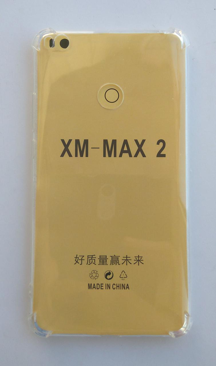 Силіконовий чохол Xiaomi MI Max 2 ультратонкий посилений кутами Прозорий