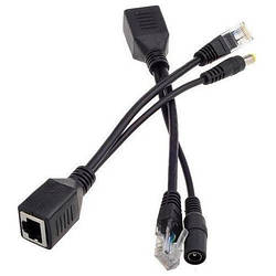 2x Спліттер PoE для CCTV камер Ethernet 5.5х2.1