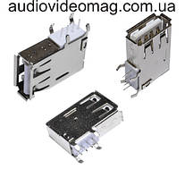 Гніздо USB A монтажне, з боковим кріпленням на плату