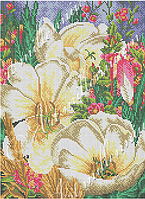 Схема для вышивки бисером  W-558 "Волшебные цветы" (Чарівні квіти)