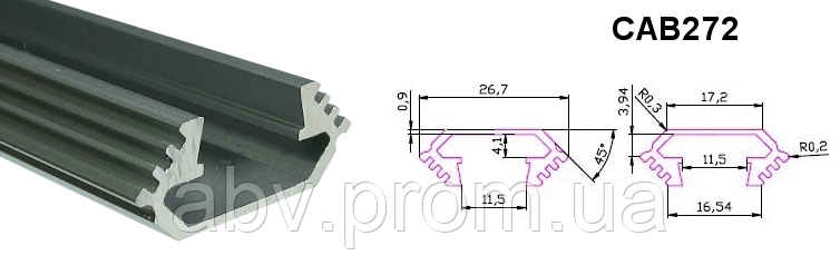Профіль кутовий CAB272-AL 4398, фото 1