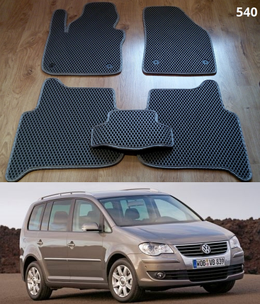 Килимки ЄВА в салон Volkswagen Touran '06-10, фото 2