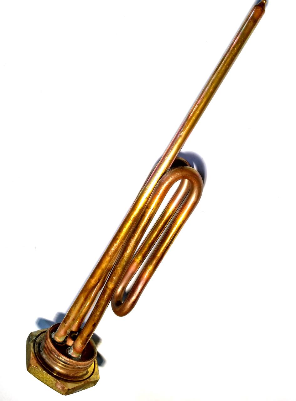 ТЕН для бойлера THERMEX, ISEA, ROUND, BOILER, CLASSIC, ALPARI 2 кВт на латунній гайці з різьбою G 1 1/4, фото 1