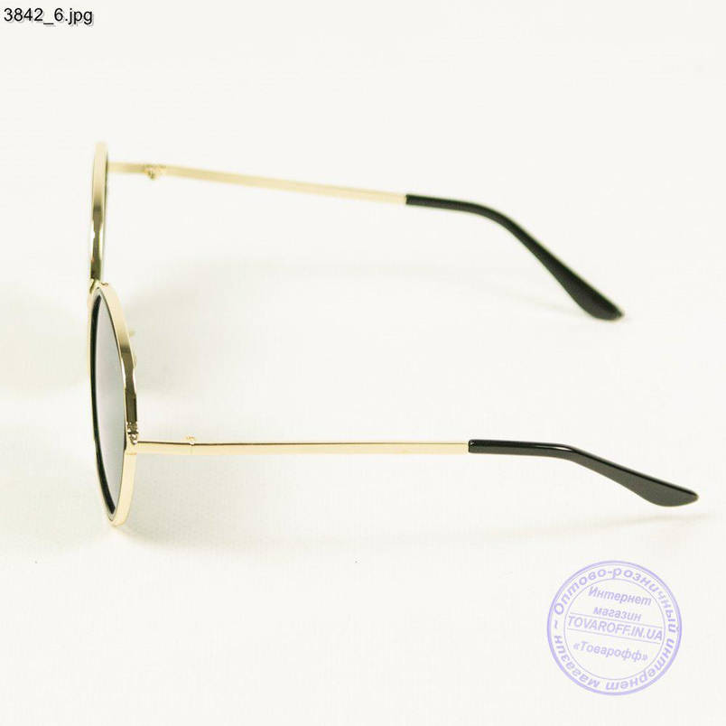 Модні дзеркальні окуляри від сонця з кольоровими лінзами - 3842/1, фото 3