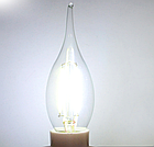 Світлодіодна лампа-свічка на вітрі Filament 4 Вт Е14 4000K, фото 5