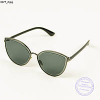 Качественные женские солнцезащитные очки - Черные - 6077