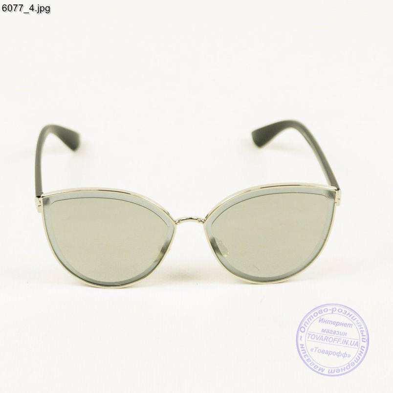 Окуляри сонцезахисні жіночі - Сріблясті - 6077/1, фото 2