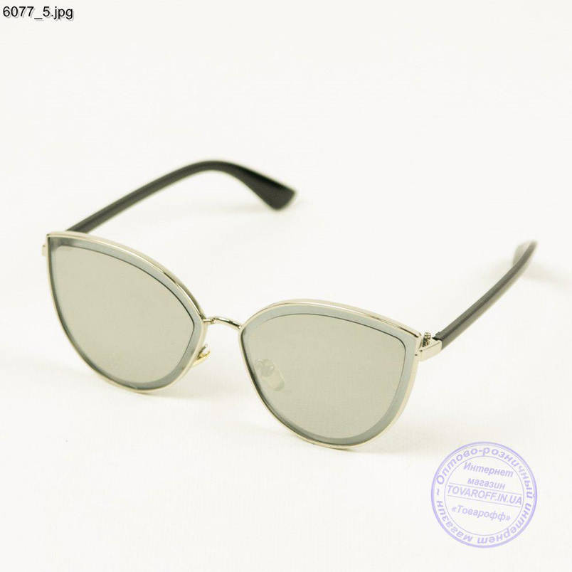 Окуляри сонцезахисні жіночі - Сріблясті - 6077/1, фото 1