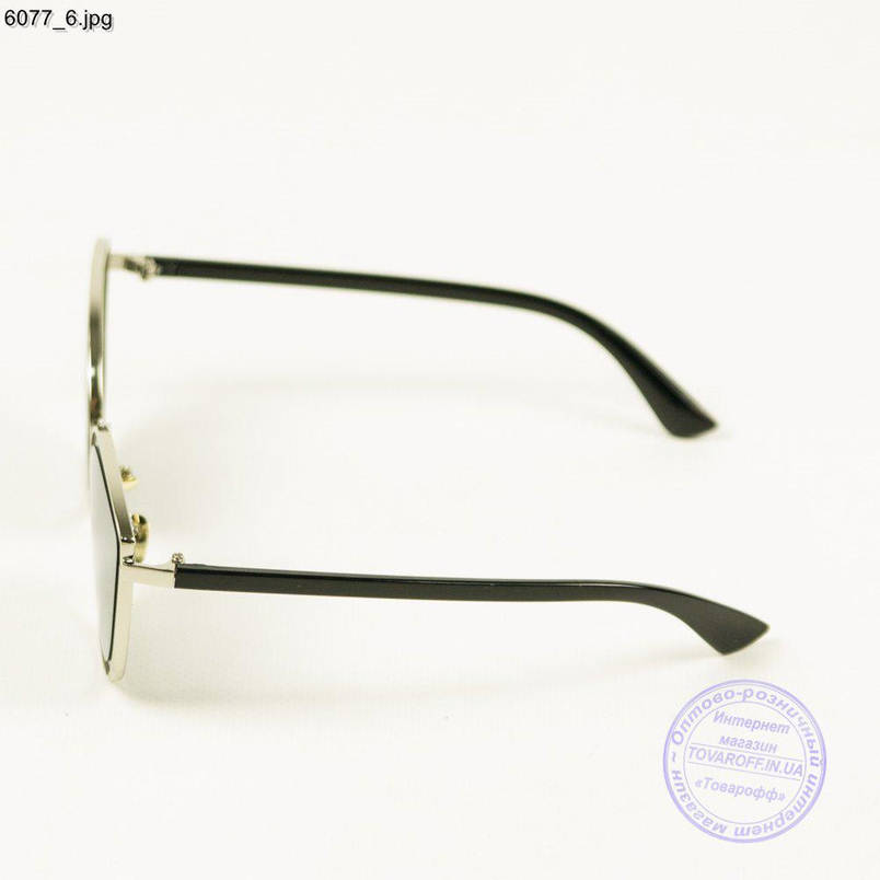 Окуляри сонцезахисні жіночі - Сріблясті - 6077/1, фото 3