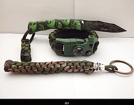 Браслет виживання з паракорда 15 в 1, з ножем
