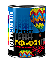 Грунтовка економ ГФ-021/POLYCOLOR/  червоно-коричнева 2,8