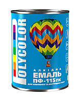 Емаль алкідна економ ПФ-115/POLYCOLOR/ бірюзова 0,9