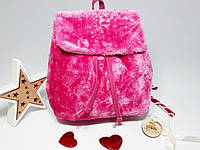 Плюшевый рюкзак для девушки, мягкий приятный на ощупь Розовый