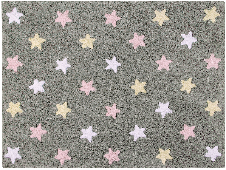 Lorena Canals - Ковер Tricolor Stars Grey - Pink 120x160 cm