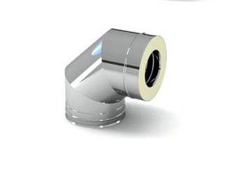 Коліно 90 град. для димоходу утеплене нерж.нерж.