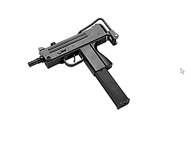 Пневм. пистолет+магазин (запасной) KWC Mini Uzi KM-55 HN Мини Узи пластик газобаллонный CO2 120 м/с