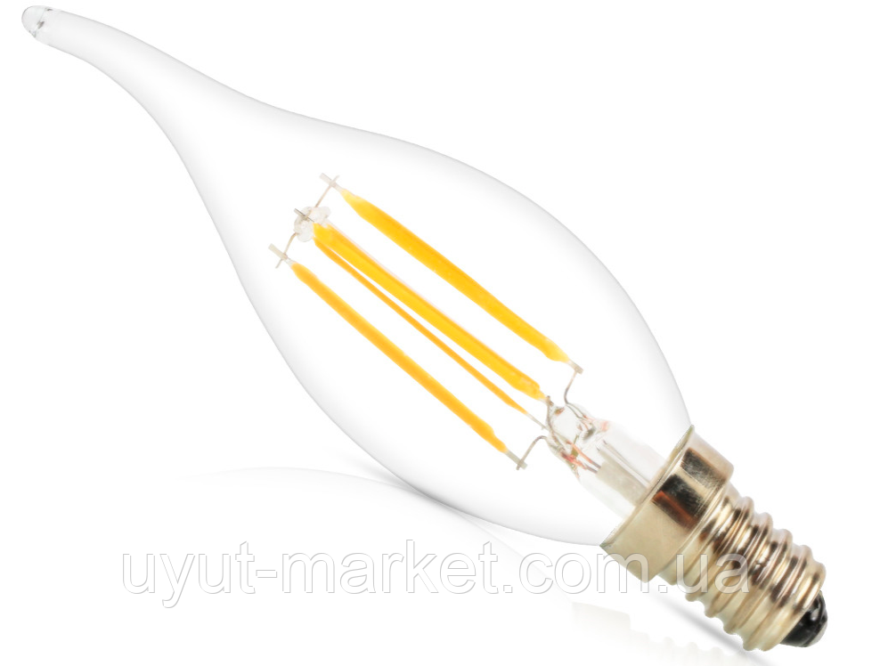 Светодиодная лампа Filament 4Вт C35T E14 4500K - фото 1 - id-p610065671