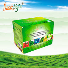 Чай для очищення кишківника на основі фруктових і овочевих компонентів Luck Life.