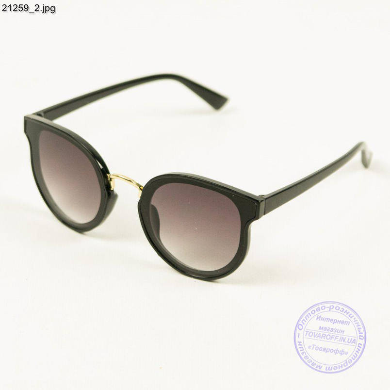 Молодіжні сонцезахисні окуляри Чорні з чорної лінзою - 21259, фото 1