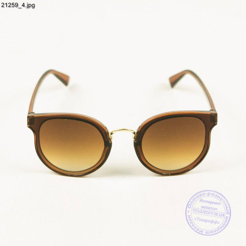 Молодіжні сонцезахисні окуляри - Коричневі з коричневою лінзою - 21259/1, фото 2