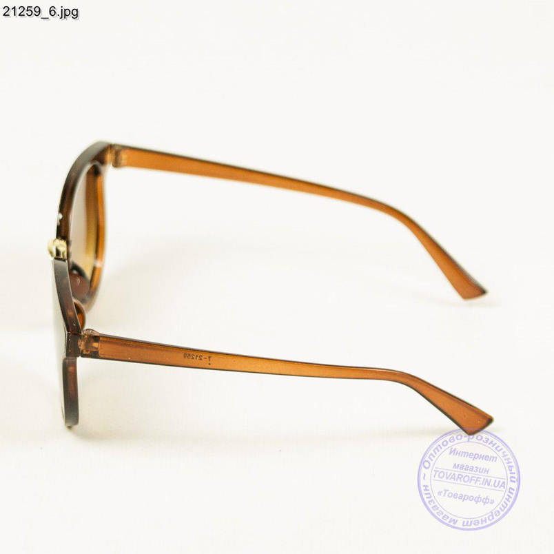 Молодіжні сонцезахисні окуляри - Коричневі з коричневою лінзою - 21259/1, фото 3