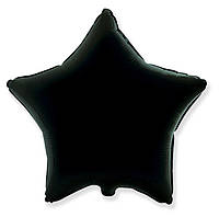 Фольгированный шар Звезда черная 18 дюймов