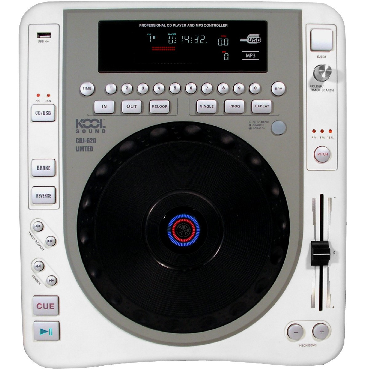 Заказать CD/MP3/USB проигрыватель для DJ Kool Sound CDJ-620/White по ...