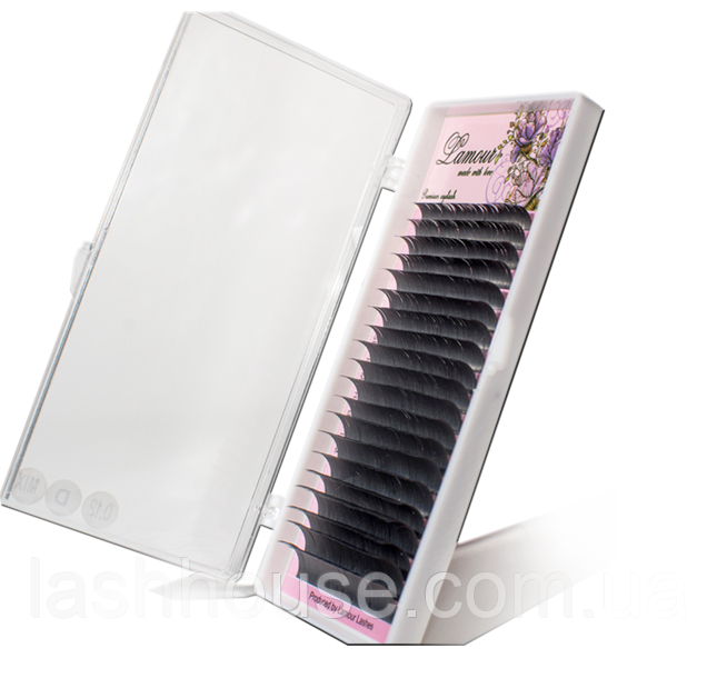 Вії Lamour розмірено чорні вигин L+, фото 1