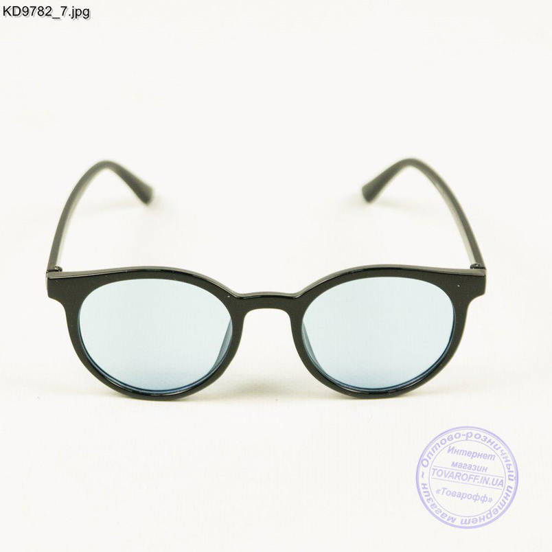 Окуляри іміджеві унісекс - Чорні з блакитним лінзою - KD9782/2, фото 2