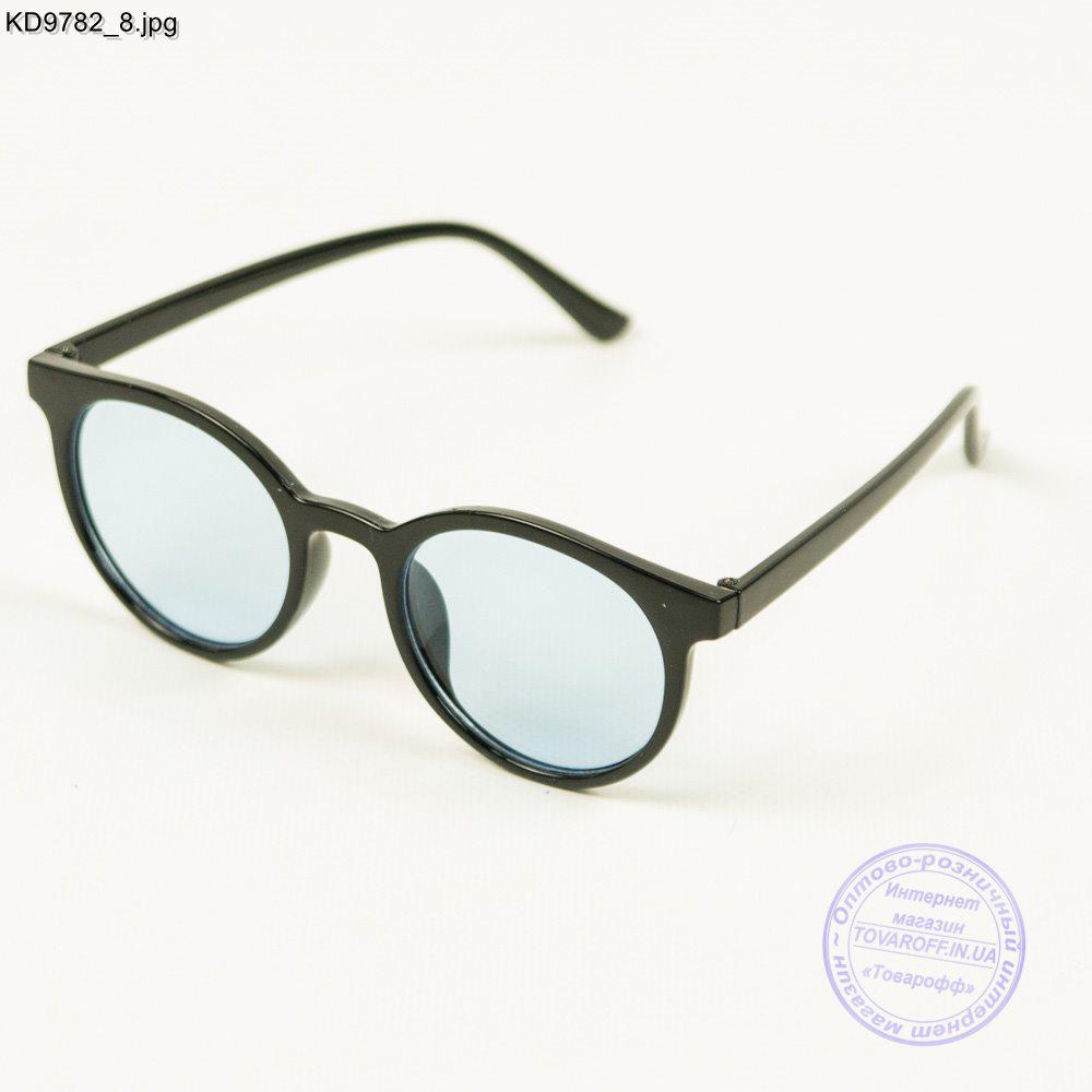 Окуляри іміджеві унісекс - Чорні з блакитним лінзою - KD9782/2