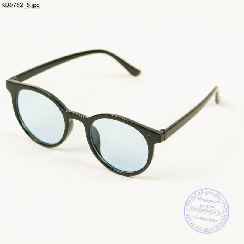 Окуляри іміджеві унісекс - Чорні з блакитним лінзою - KD9782/2, фото 1