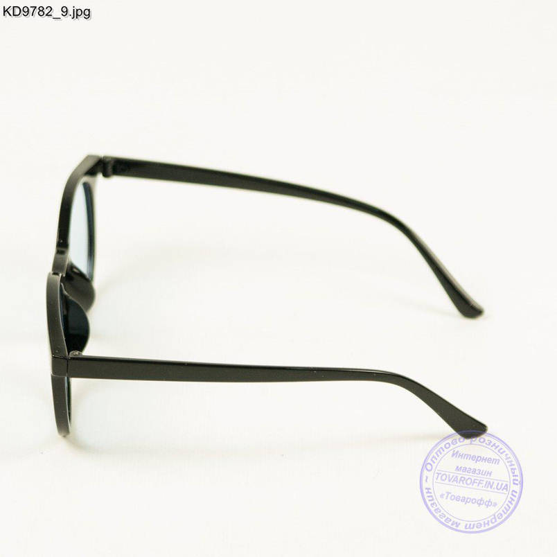 Окуляри іміджеві унісекс - Чорні з блакитним лінзою - KD9782/2, фото 3