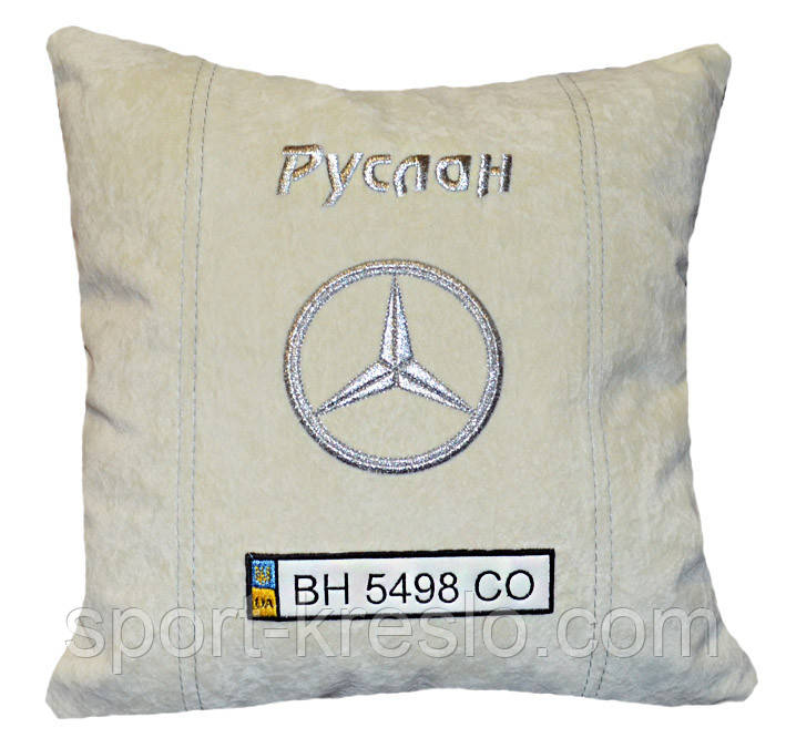 Подушка сувенирная в машинус логотипом Mercedes мерседес - фото 1 - id-p22833950