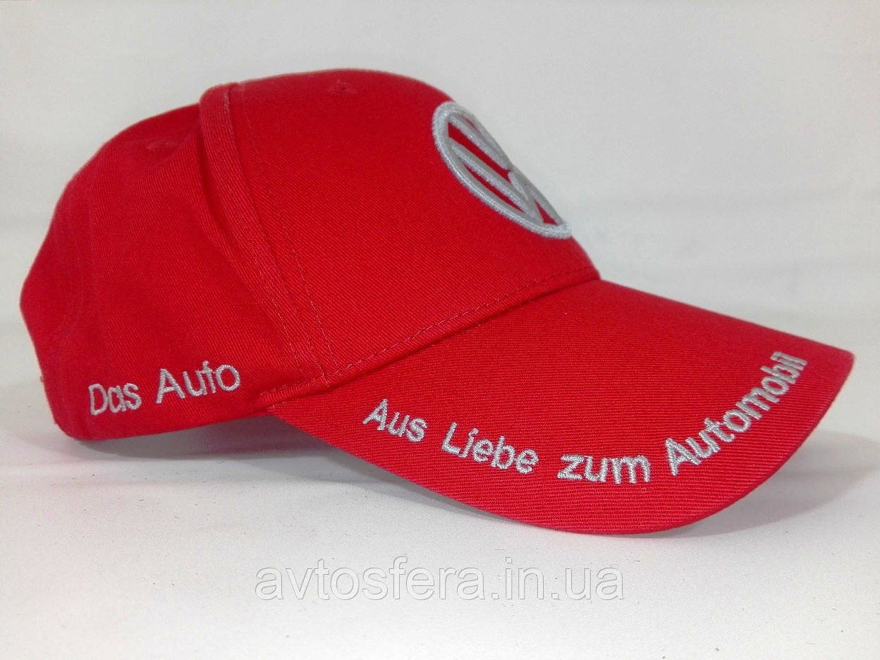 Кепка бейсболка Фольксваген VOLKSWAGEN червона