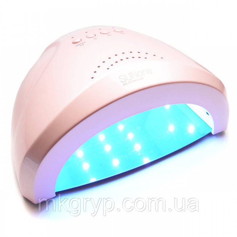 LED+UV лампа для манікюру SUN One 48W Рожева