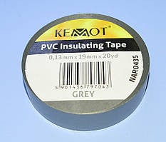 Ізострічка ПВХ Kemot 0,13x19мм (20ярд.) сіра, NAR0435