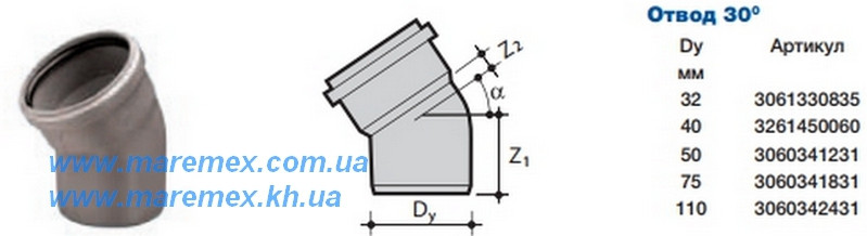Коліно д. 32х30
