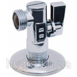 Кран хром кутовий з фільтром 1/2x3/4