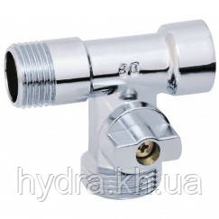 Кран кульовий потрійний хром 1/2-3/4-1/2