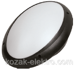 Світильник пластиковий AQUA OVAL OPAL чорний IP65