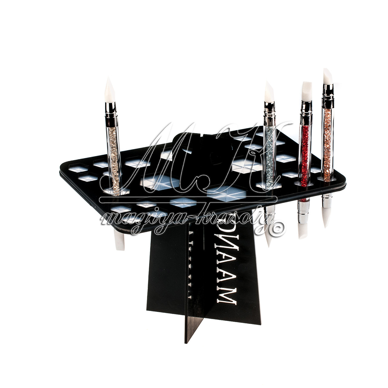 Підставка для сушіння та зберігання пензлів на 26 шт. (прямокутна)