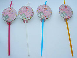 Трубочки для напоїв із насадкою KOZA Style Ведмедик 10шт/уп