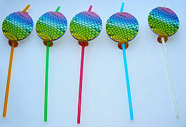 Трубочки для напоїв із насадками KOZA Style Веселка 10шт/уп