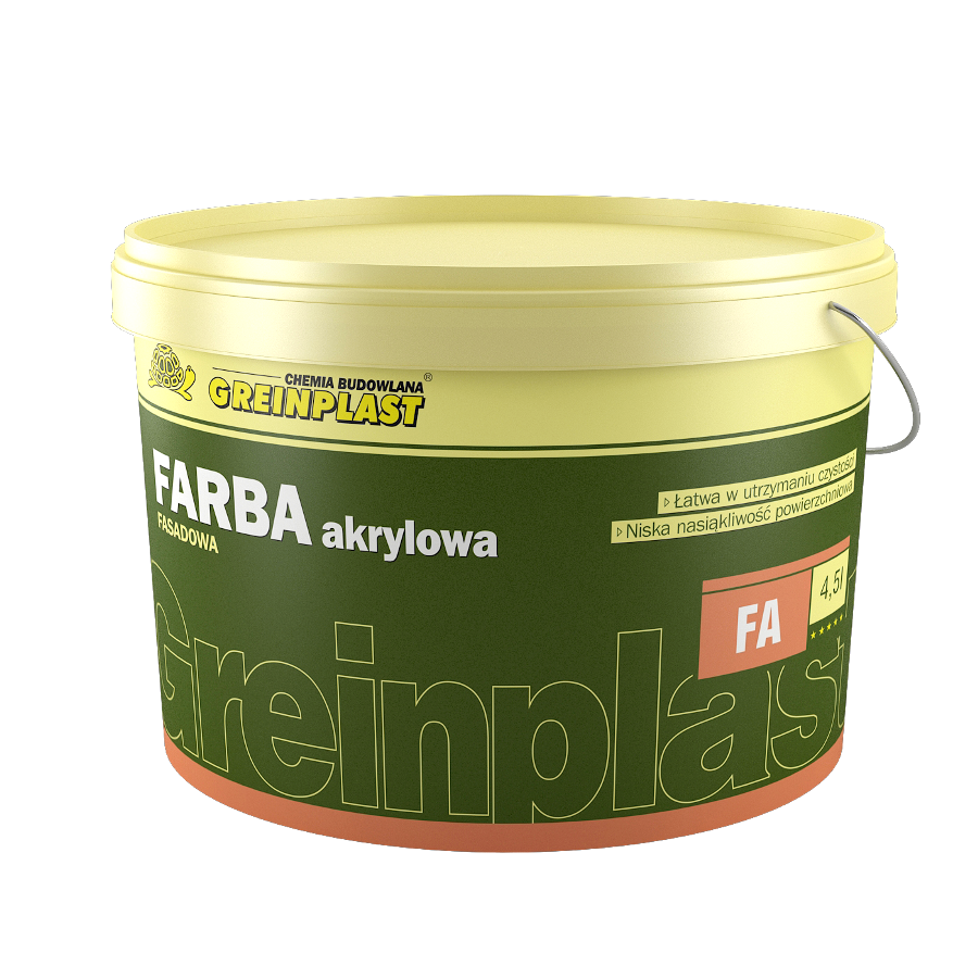 Фасадна акрилова фарба GREINPLAST FА, акрилова фарба Грейнпласт, відро 13,5 кг, фото 1