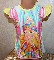 Летняя футболка на девочку "Барби" 7,8,9,10 лет 100 % хлопок