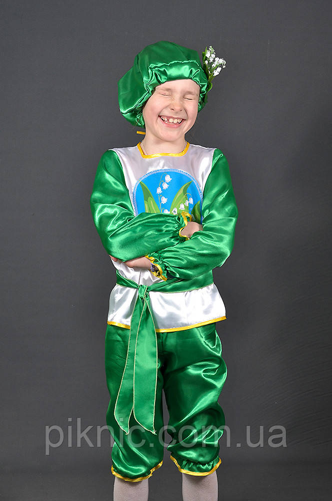 Детский карнавальный костюм Ландыш для мальчиков и девочек 5,6,7,8 лет 340 - фото 3 - id-p662459463