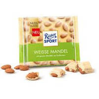 Шоколад Ritter Sport Weisse Mandel (цілісний мигдаль) Німеччина 100г