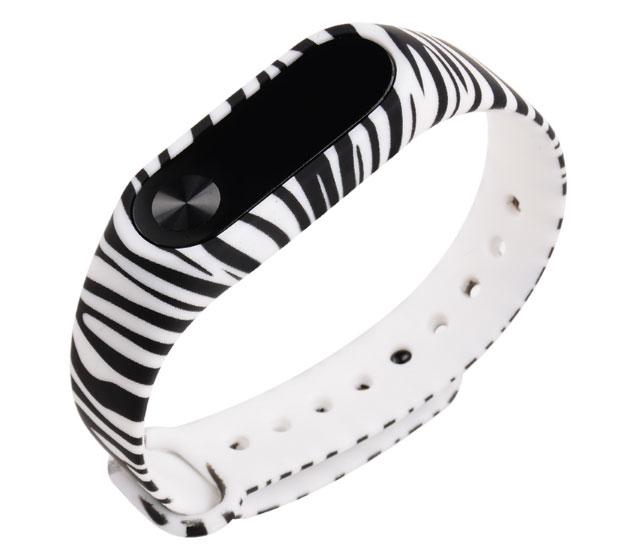 Силиконовый ремешок Primo для фитнес-браслета Xiaomi Mi Band 2 - Zebra - фото 2 - id-p662469354