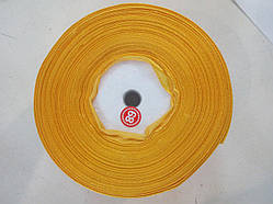 Стрічка атлас 5 см (33 метри в рулоні) Жовто-жовтогаряча